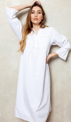 Cottonreal Victoria Cotton Lawn Poet Sleeve Nightdress